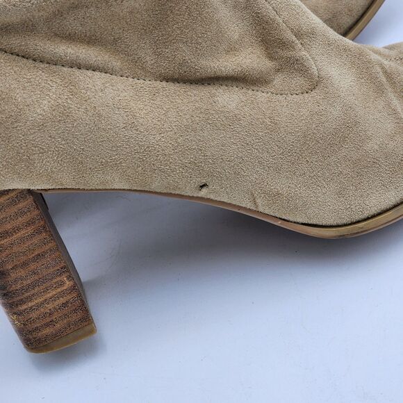 Candie's Y2K Faux Suede Camel Tan Tall Heeled Boots Size 8 - Picture 10 of 12